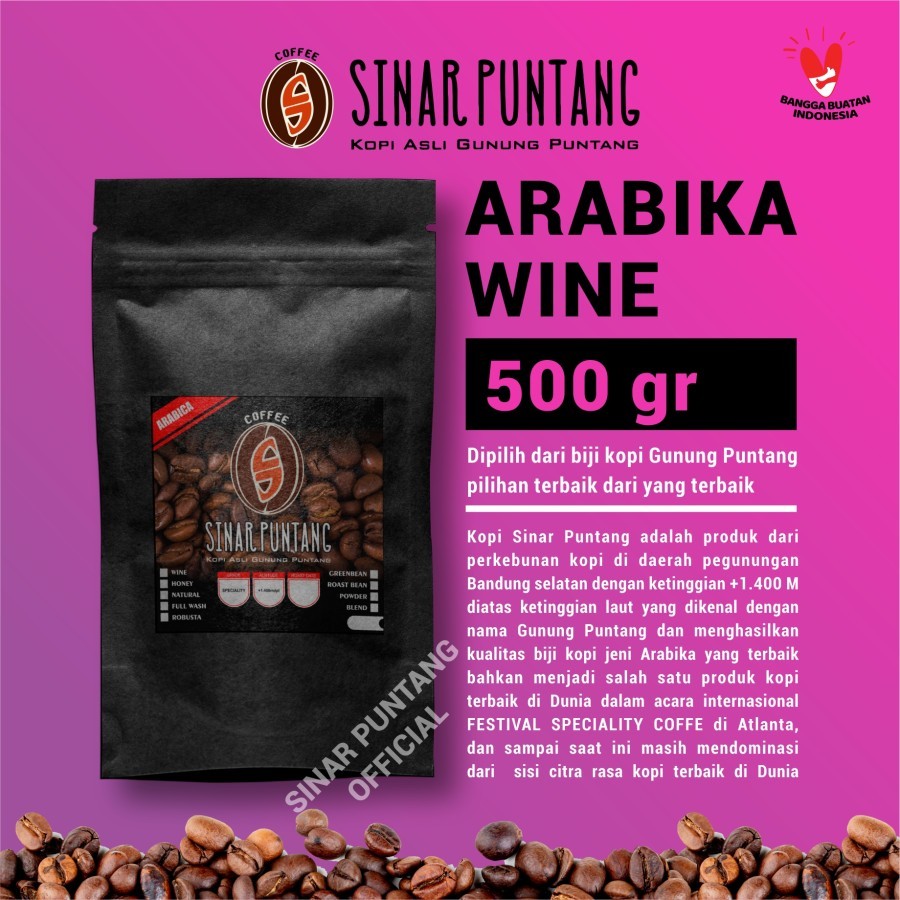 

Biji Kopi Arabika puntang Wine Process 500gr