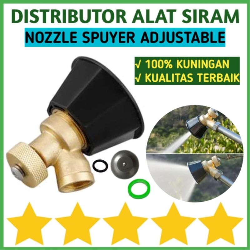 NOZZLE SPUYER ELEKTRIK / NOZLE KABUT 1 LUBANG / NOSEL CORONG / ALAT SIRAM SEMPROTAN AIR ADJUSTABLE M