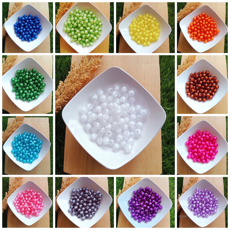 25gram Manik Lampion Akrilik 8mm - 10mm - Manik Akrilik - Mote Lampion