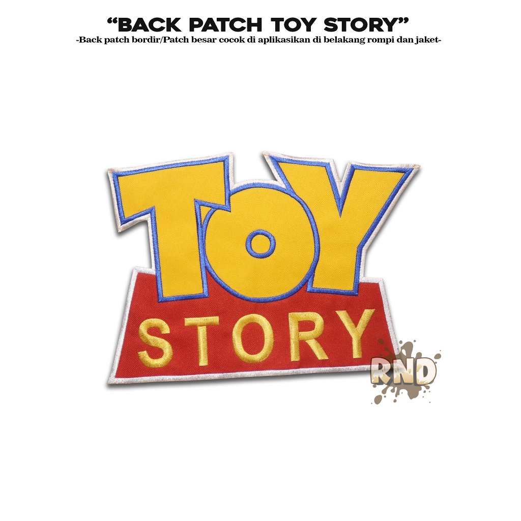 PATCH TOY STORY EMBLEM BORDIR BACK PATCH BORDIR PATCH BESAR PATCH PUNGGUNG