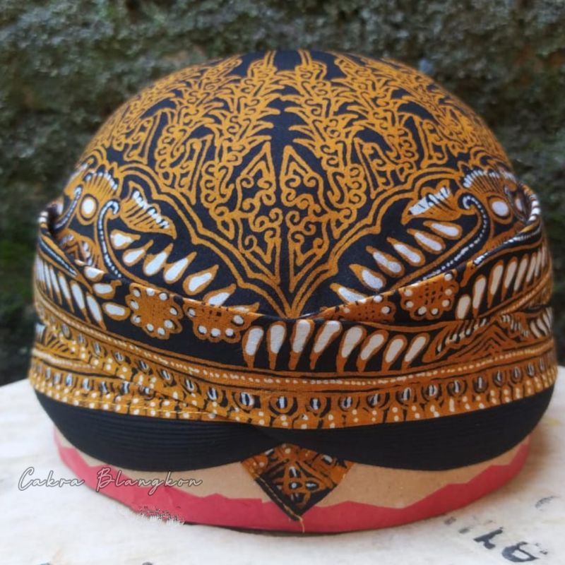 Blangkon Alusan Bisa dicuci model blangkon solo Cekok Mondol Batik Tulis