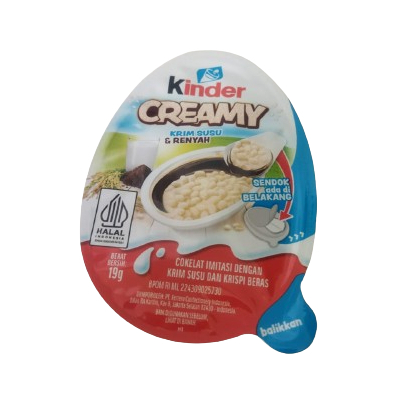 

Kinder creamy cokelat krim susu renyah