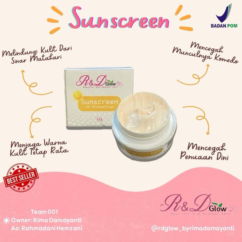 SUNSCREEN R&D Glow BPOM Ori
