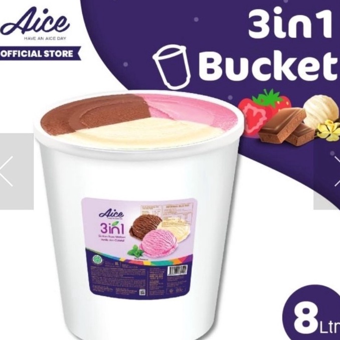 

TPYM7352 Terlaku AICE 3in1 Bucket Ice Cream Es Krim Ember 8L Eskrim