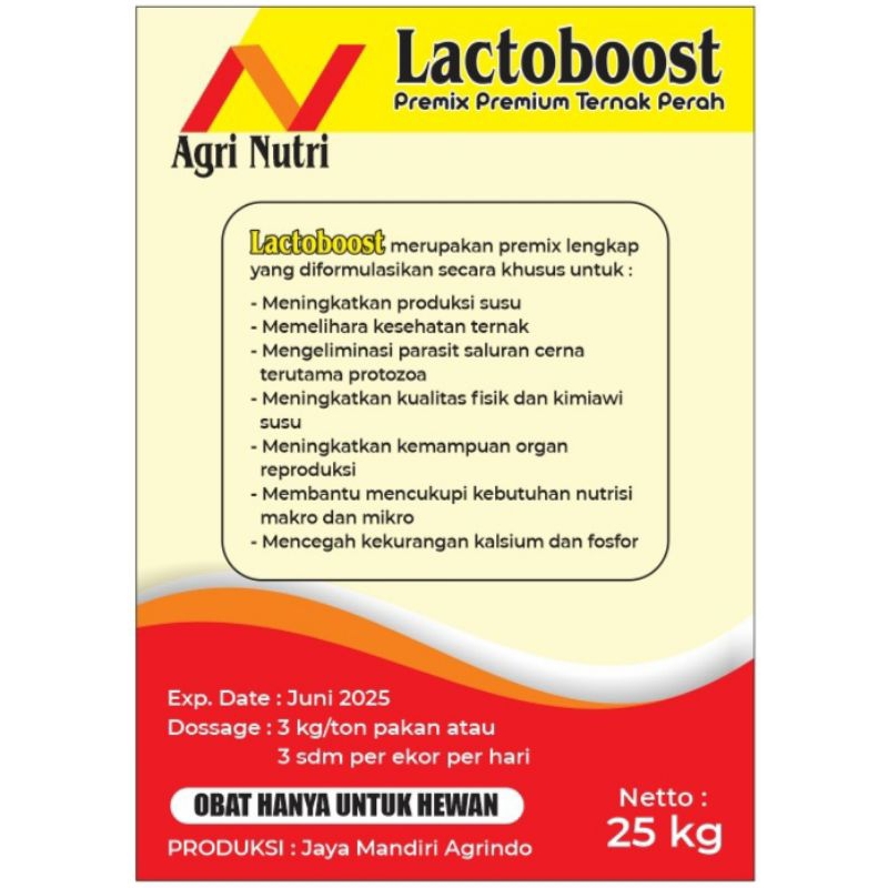 Premix Premium Lactoboost untuk Sapi, Kambing, dan Domba Perah | Premix Ternak | Premix Sapi, Kambin