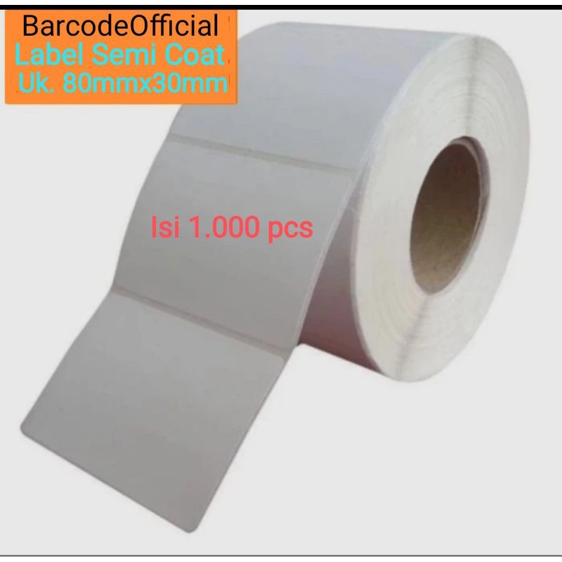 

LABEL SEMICOAT 80x30 mm 1Line isi1.000 pcs