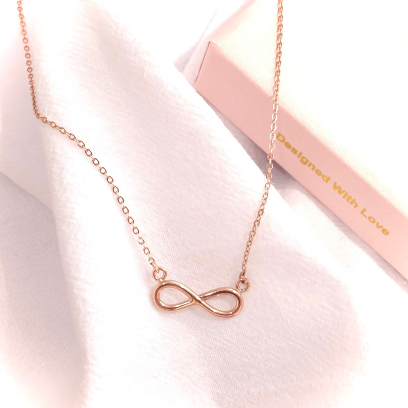 Eldora • Eternity Necklace S925 Silver Gold Plating - Kalung Infinity Perak Lapis Emas • Anti Karat
