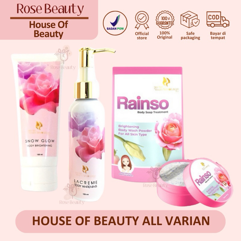 [READY] LA CREME BODY BLEACHING WHITENING SNOW GLOW BODY BRIGHTENING REVOLUTION PLUS RAINSO BODY SOA