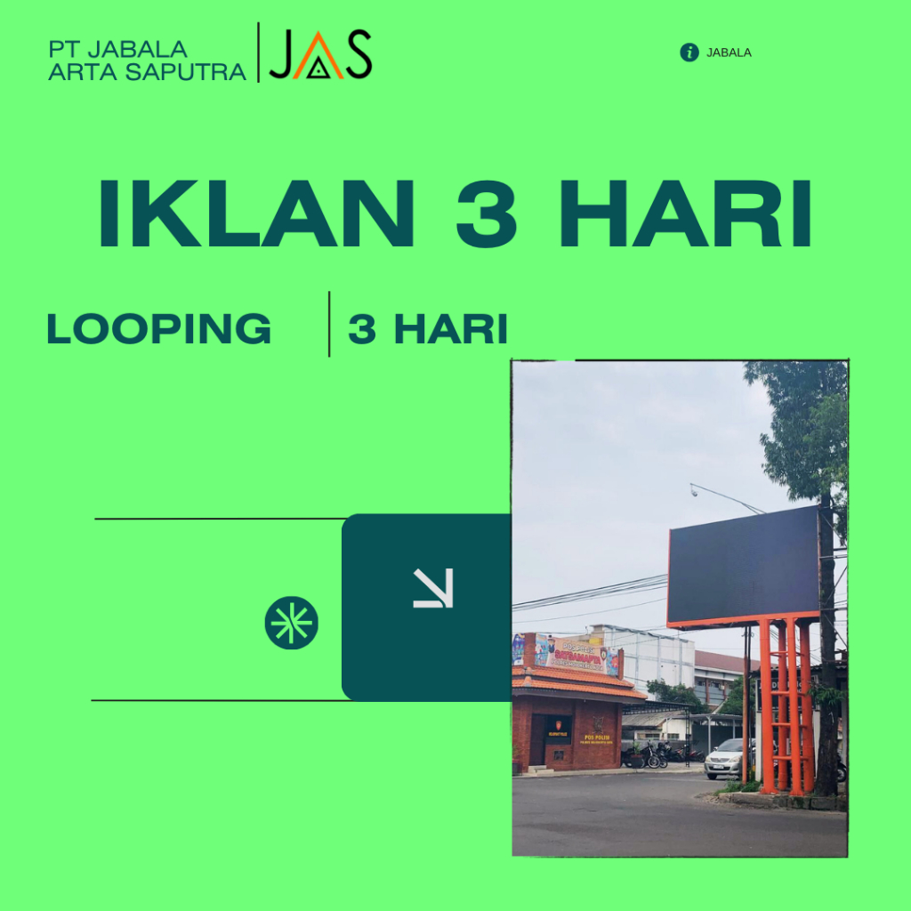 Paket 3 Hari Iklan Videotron Mojokerto