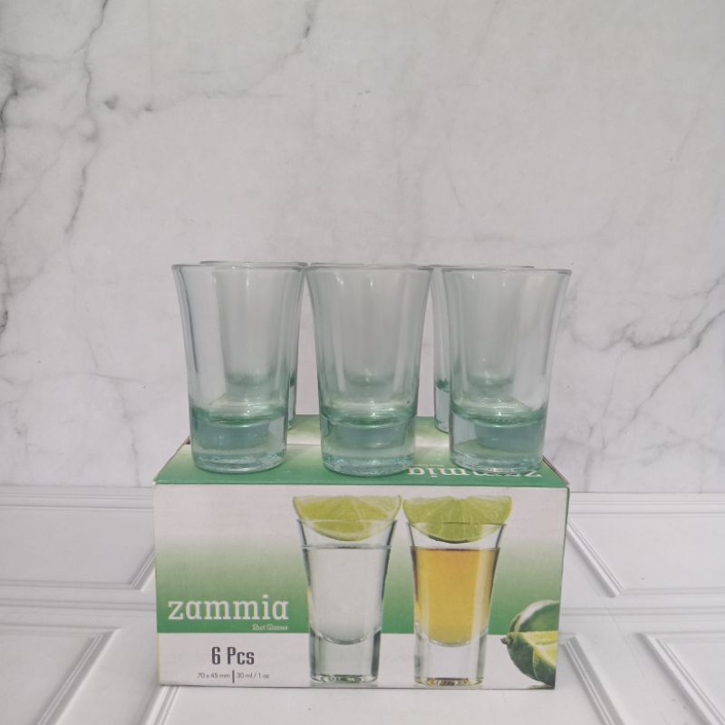 ZAMMIA- GELAS SLOKI SG-03F/ GELAS MINI SLOKI/ GELAS 6 PCS/ GELAS 30ML