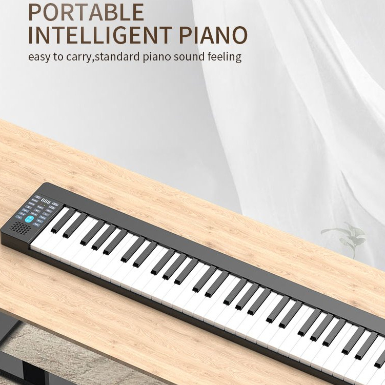 HKJ Piano Lipat Elektrik 61 Keys Keyboard Piano Alat Musik Keyboard Siswa Berlatih Piano 61B