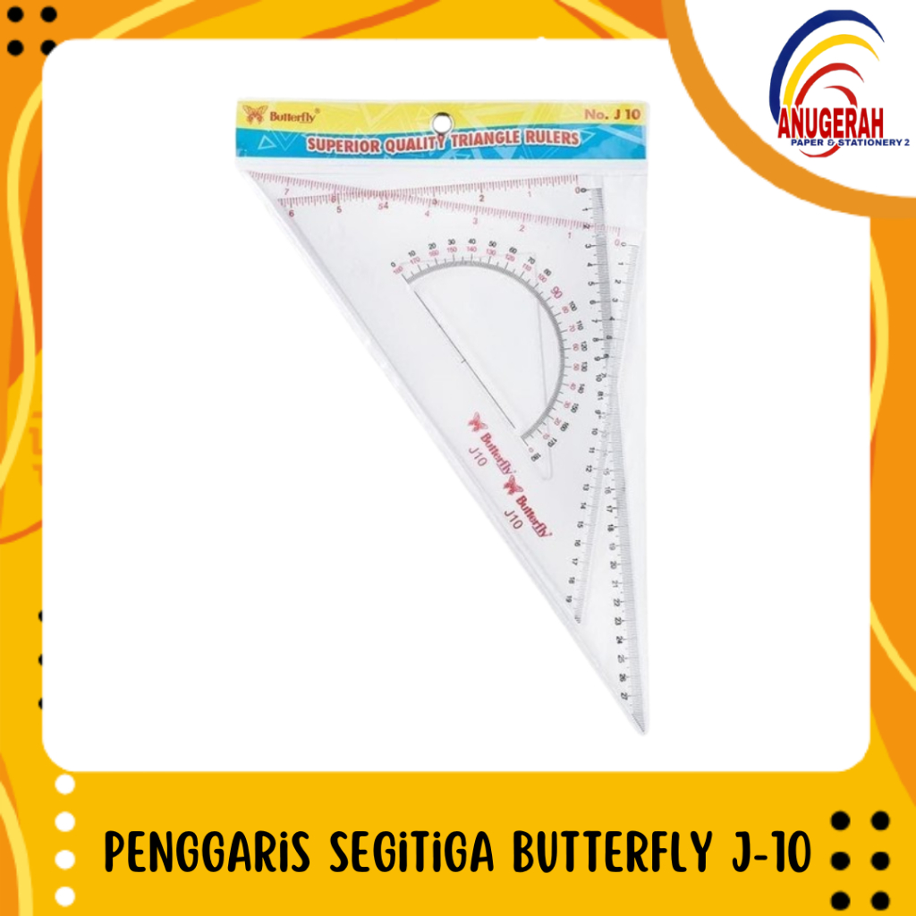 

PENGGARIS SEGITIGA BUTTERFLY CLASSIC J-10 (PCS)