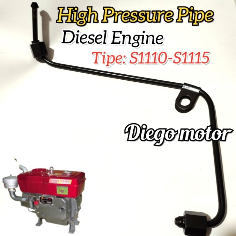 S1110 S1115 Hpp High Pressure Pipe Selang Minyak Solar Mesin Diesel Dongfeng Jiangdong Shark 20Pk 24