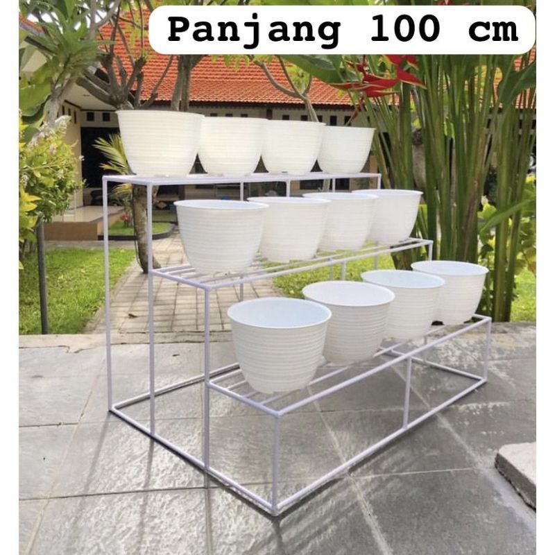 standing pot susun 3 / rak bunga / rak bunga besi susun 3 minimalis
