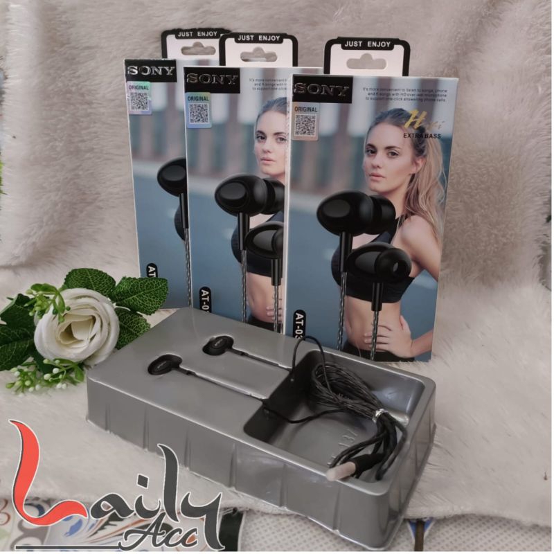 Headset/Heandfre At 037+ Stereo Extra Bass Suara Jernih