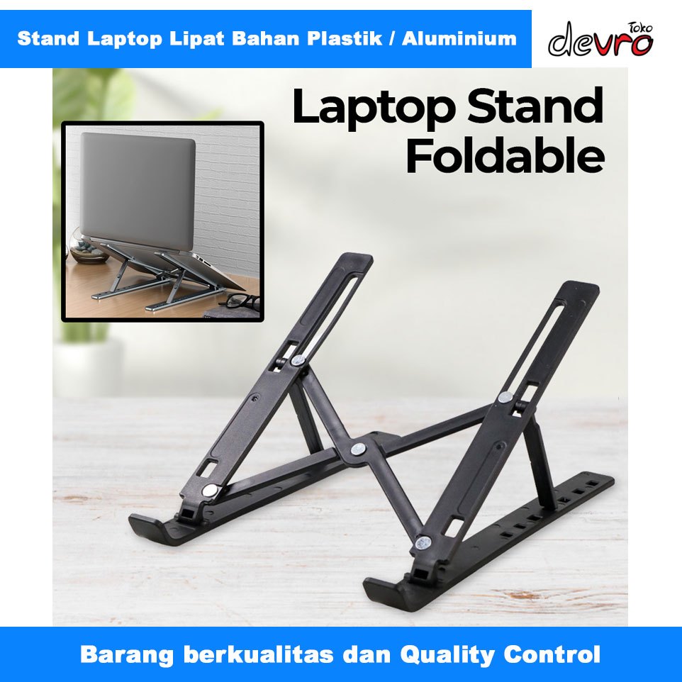 Stand Laptop Lipat Riser Foldable Adjustable Aluminium 6 Level 12-17Inch - N3