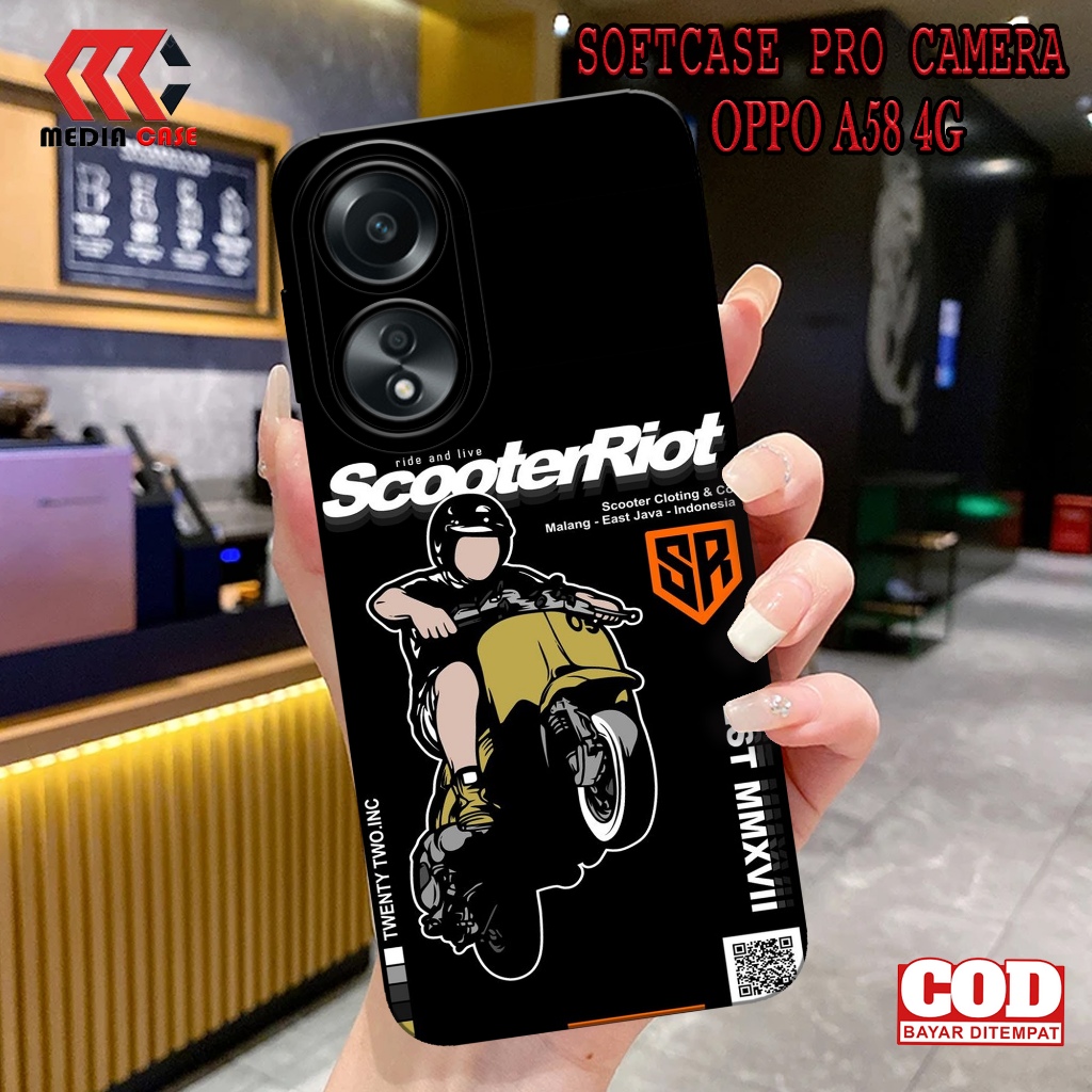 Case Hp OPPO A58 4G Terbaru - Motif Case MOTOR - Casing Hp OPPO A58 4G - Softcase Hp OPPO A58  - Kes