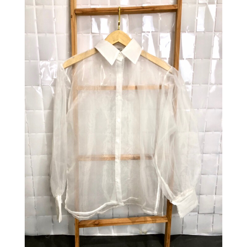 Kemeja Allsize Organza Preloved