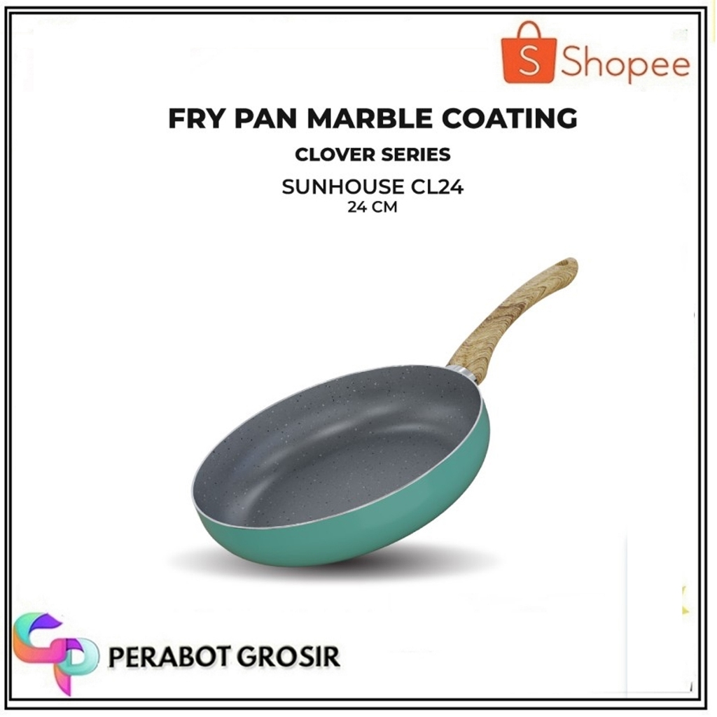 Clover Marble Fry Pan Sunhouse 24cm CL24