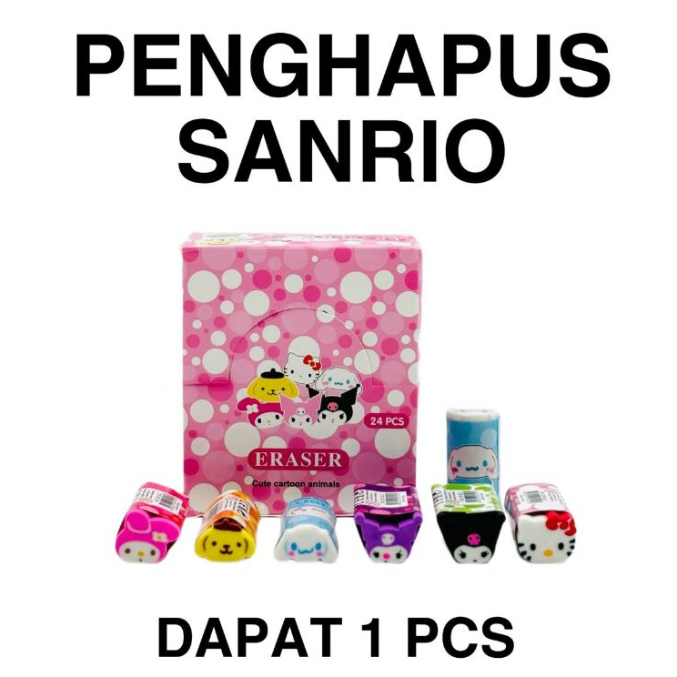 

( DAPAT 1 PCS ) PENGHAPUS SANRIO KD-120 / Stip Eraser Sanrio Cinnamoroll Lucu My Melody Kuromi KD-120