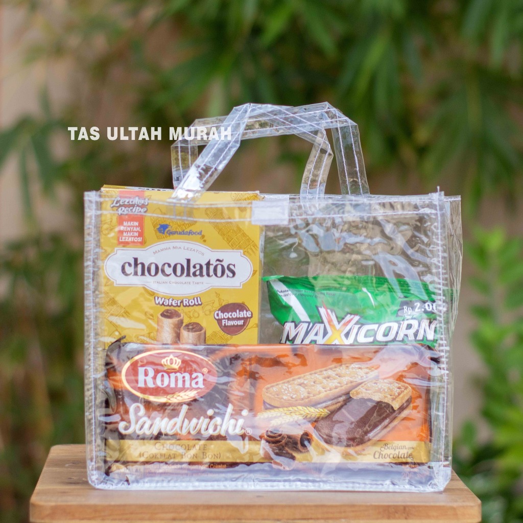 

TAS MIKA BENING TRANSPARAN PREMIUM SOUVENIR ULTAH HAMPERS AQIQAH SIAP KIRIM