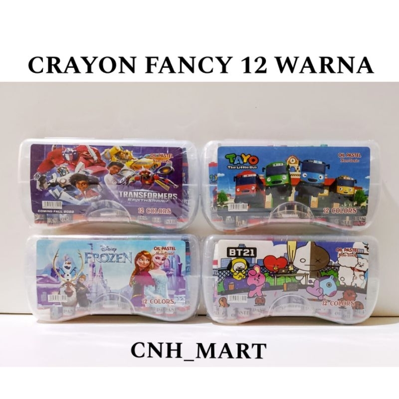 

CRAYON 12 WARNA OIL PASTELS / CRAYON FANCY 12 COLOR / CRAYON KECIL FANCY