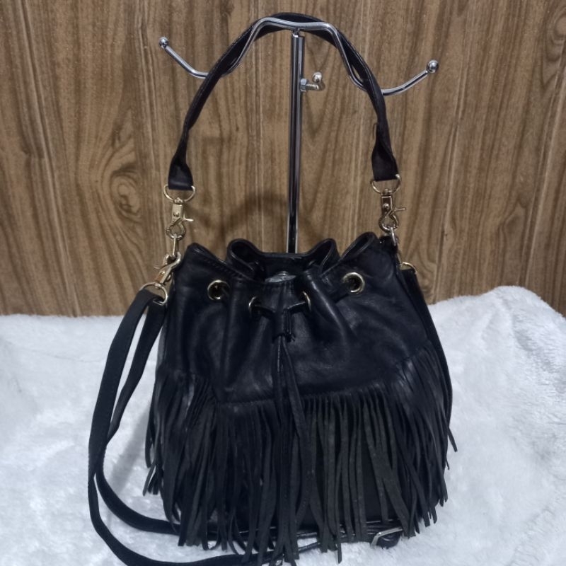 The Van - Tas Selempang Shoulder bag - Tas Kulit Kulas - Tas Serut Pundak Wanita