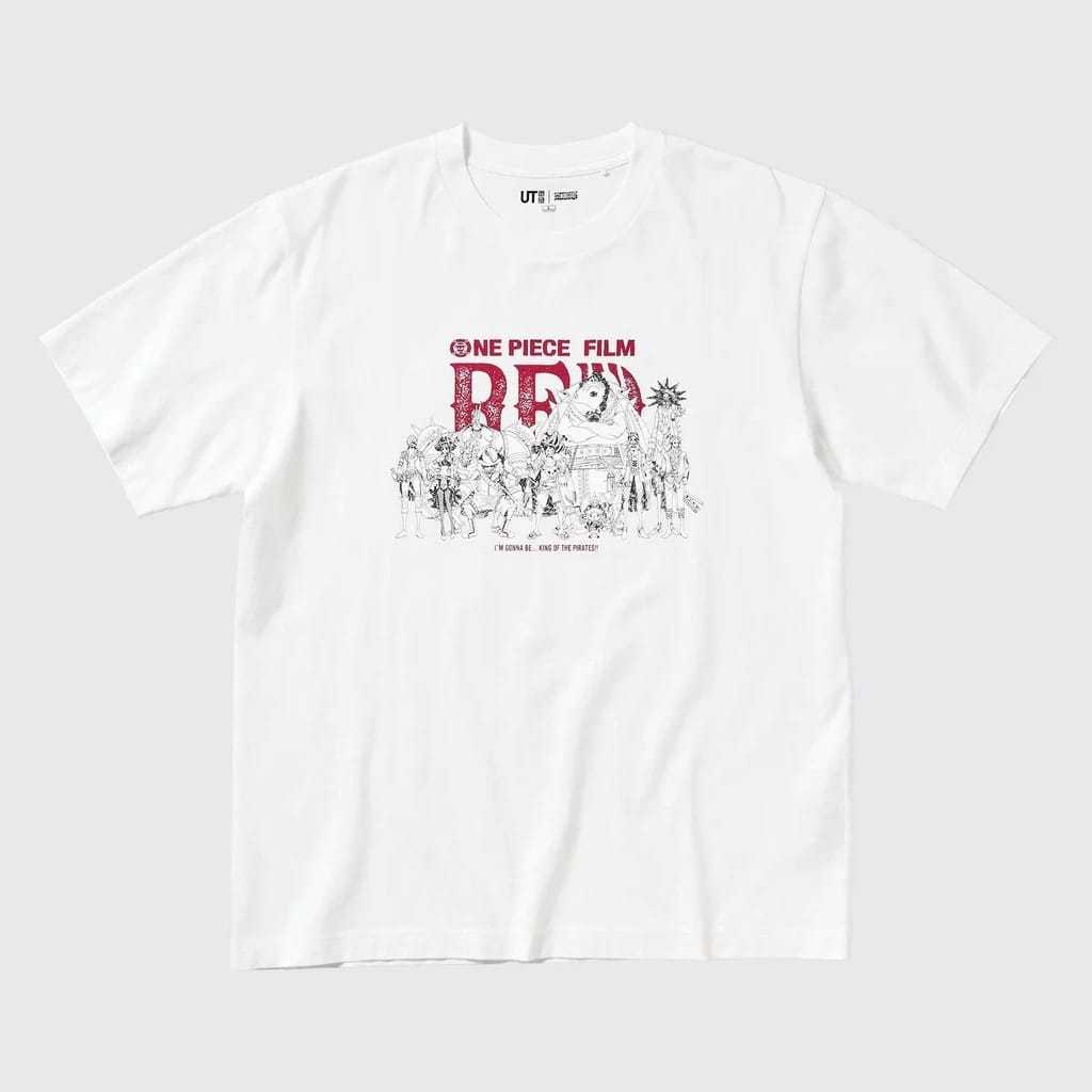 Tshirt Baju Kaos Distro Uniqlo X One Piece | Tee UT SHP White 2023