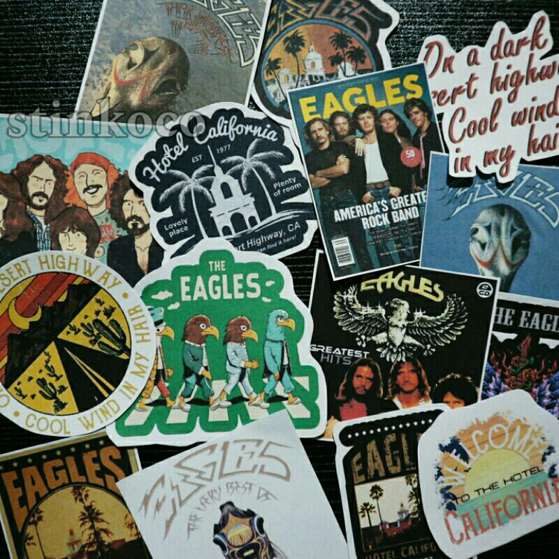 

[15 PCS] STICKER EAGLES / HOTEL CALIFORNIA ISI 15 STICKER