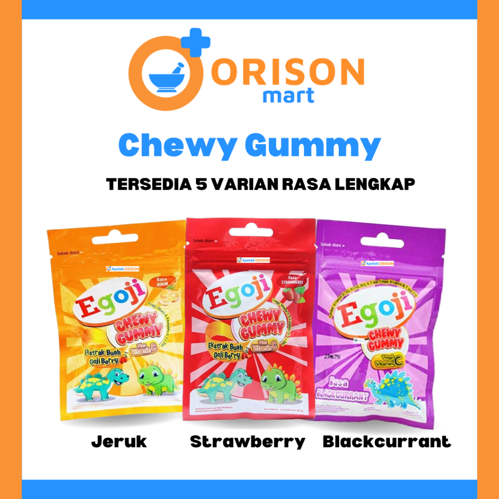 

EGOJI CHEWY GUMMY RASA STRAWBERRY JERUK BLACKCURRANT LECI MELON