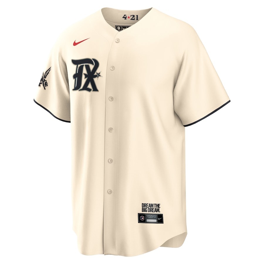 Jersey Baseball Original MLB Nike Texas Rangers City Connect 2023 Cream