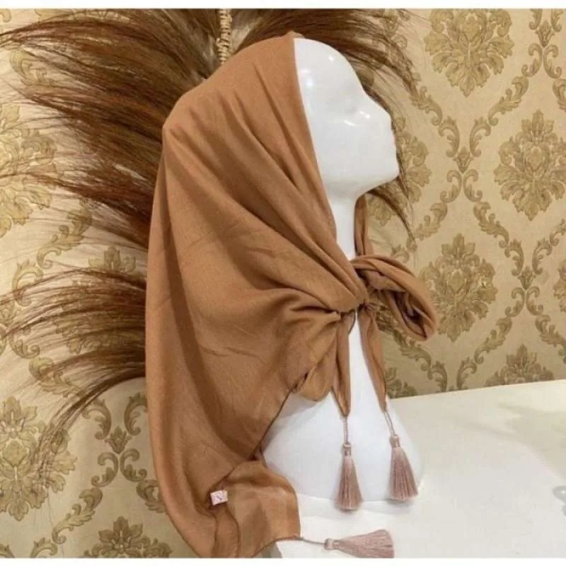 Hijab Segi Empat Paris Tassel Premium Original//Segi Empat Tassel