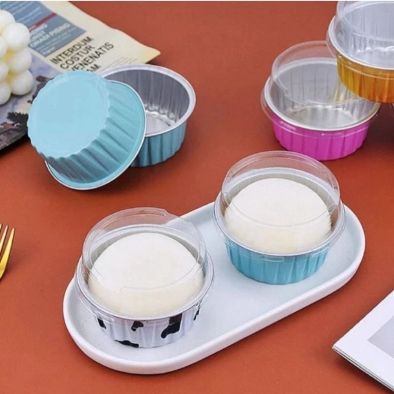 foil aluminium cup bulat + tutup
