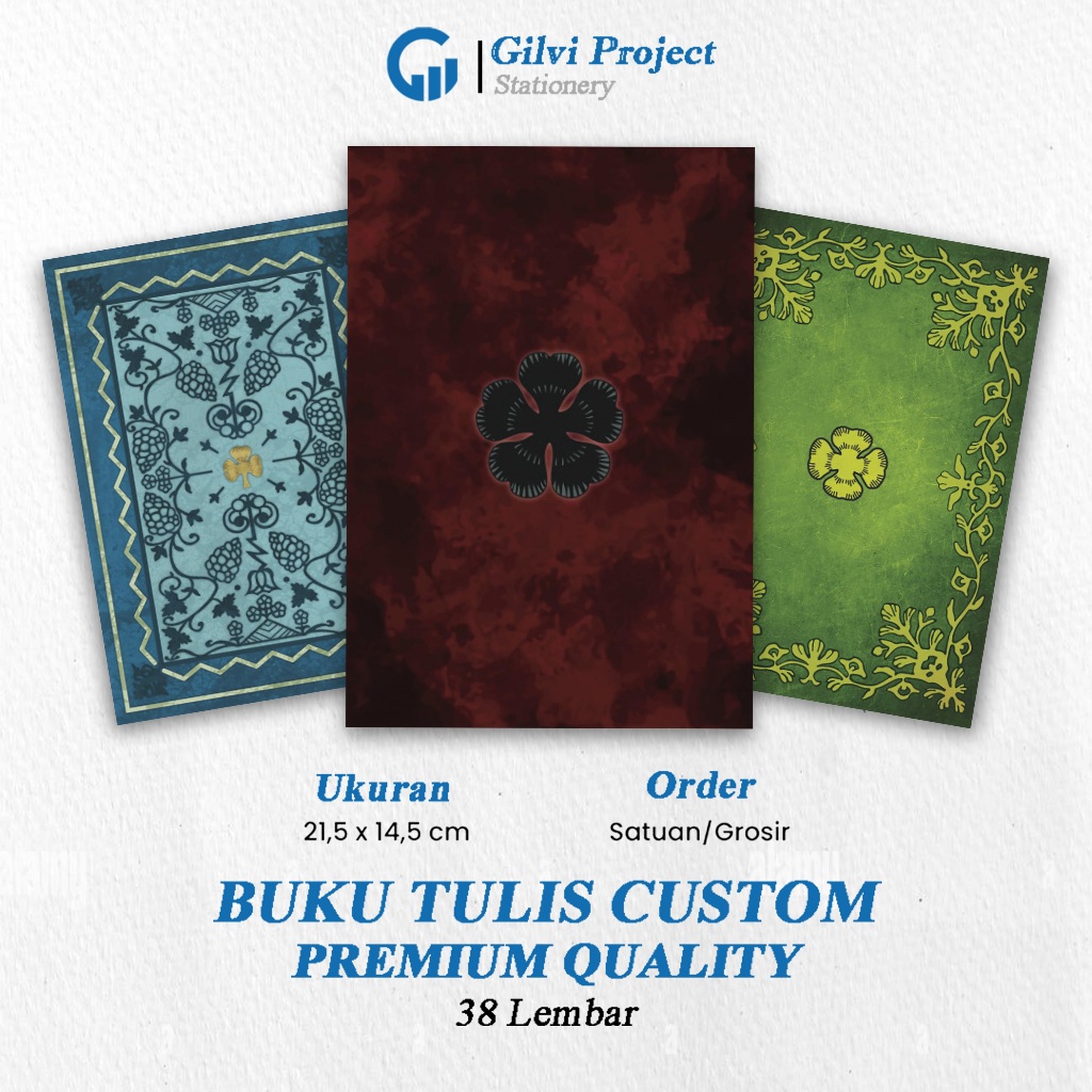 Buku Tulis Grimoire / Buku Tulis Sekolah / Buku Tulis Catatan Notes Agenda Planner Jurnal Notebook A