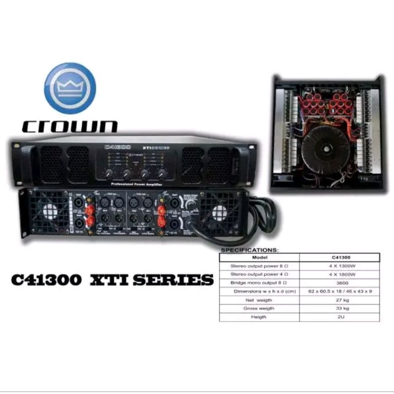 Power Amplifier Crown C41300 XTI Series 4 Channel 4x1300 watt