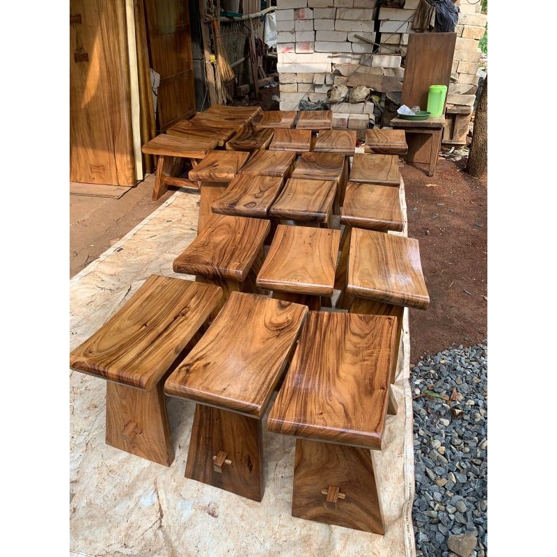 kursi sate trembesi sudah finishing kursi stool trembesi kursi trembesi stool trembesi termurah