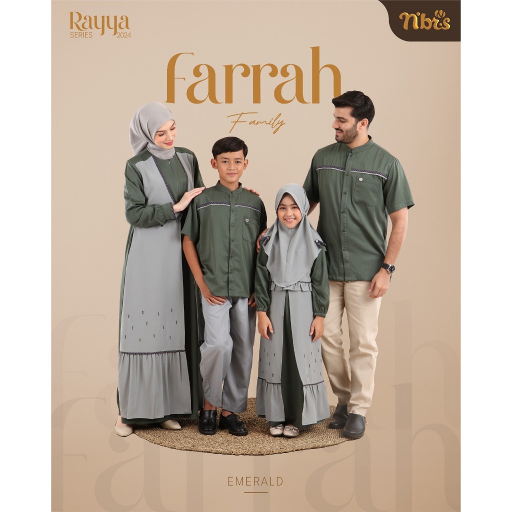 [ SALE ] SARIMBIT 2024 NIBRAS NBRS FARRAH EMERALD HIJAU GREEN SAGE HAJI UMROH KOKO AYAH ANAK GAMIS I