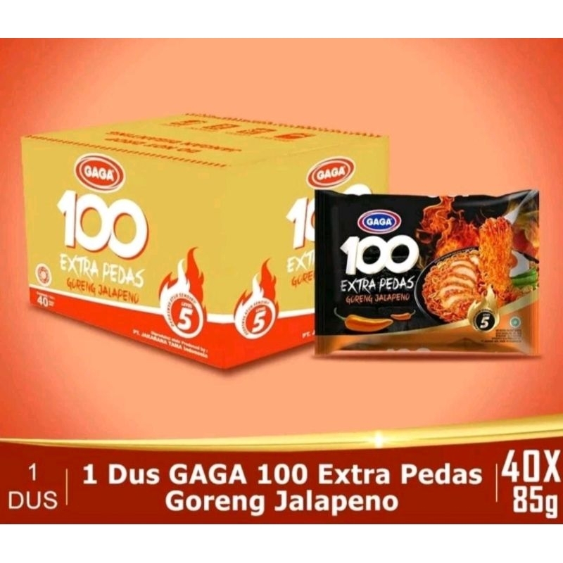 

Mie Gaga 100 Extra Pedas Goreng Jalapeno 85g ( 1 dus isi 40 bungkus )