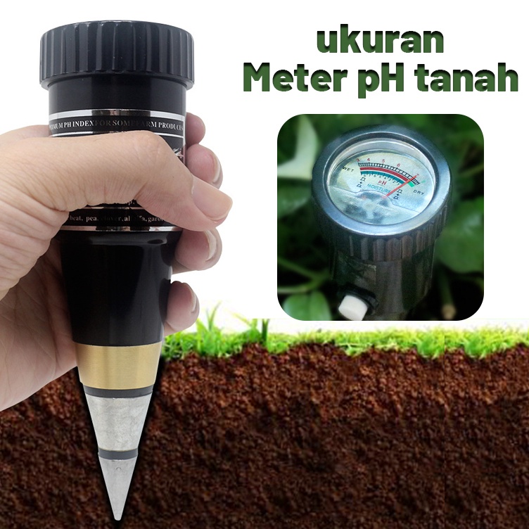 Serba Untung  2 in 1 Pen Alat pengukur ph tanah Pengukur ph tanah digital 3  8ph alat ukur ph tanah Untuk Taman Rumah Kaca Pertanian Rumput