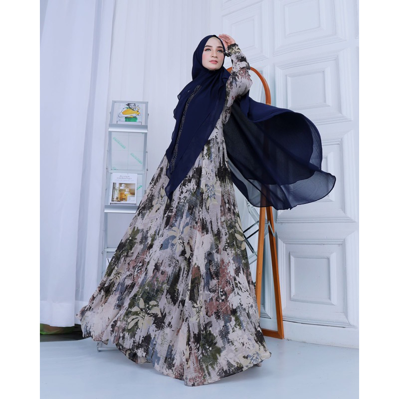 Chintya syari/gamis sayri/gamis ceruty syari/syari viral/gamis syari set