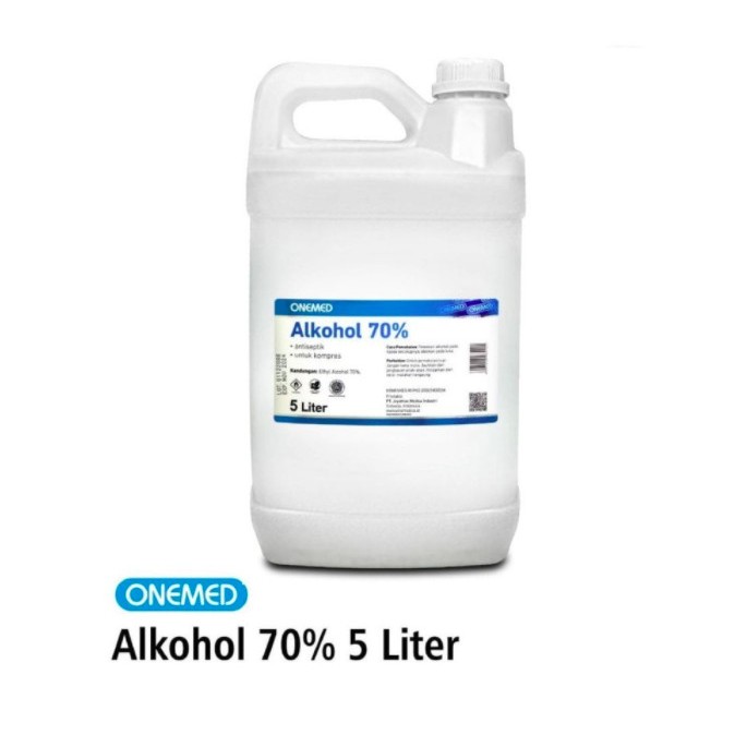 Onemed Alkohol 70% 5L Liter ethyl Alcohol 70 Persen