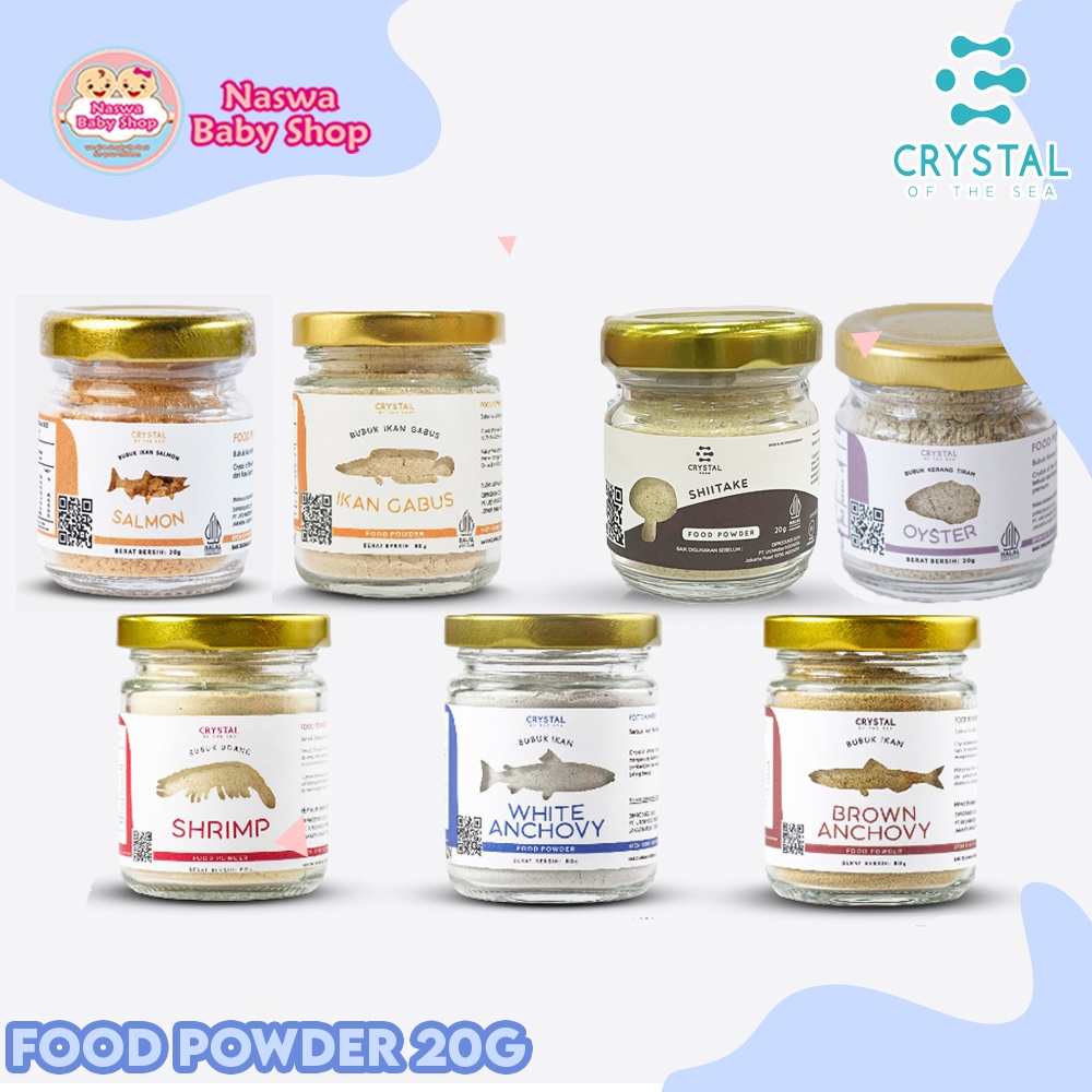 

Crystal Of The Sea Food Powder Bubuk Ikan Teri & Udang Untuk MPASI Tanpa MSG Pengawet 20g