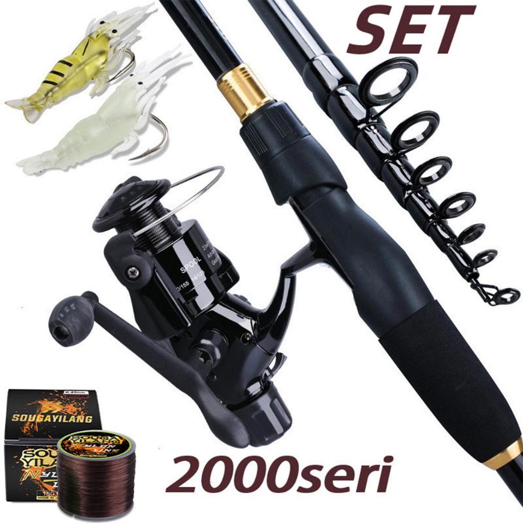 SOUGAYILANG PANCING SET JORAN PANCING 1.8-2.4M 5.21GR REEL PANCING MEMANCING LAUT PANCINGAN SET