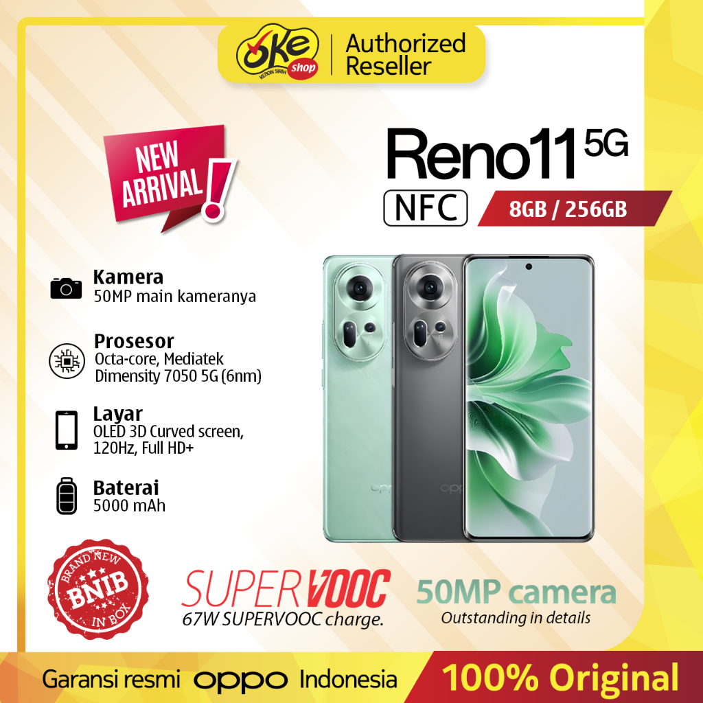 Oppo Reno 11 5G Ram 8/256GB Extended Ram 8GB