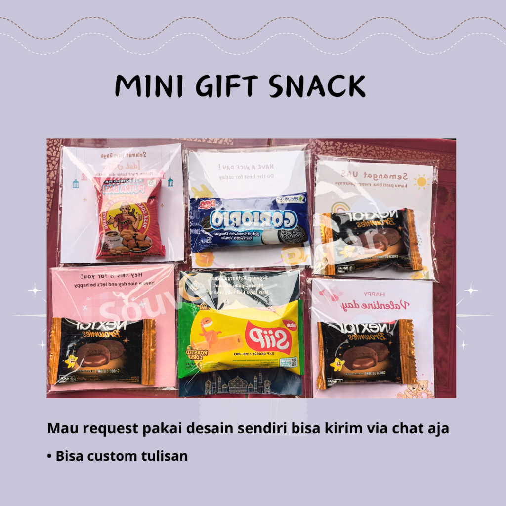 

[Free Custom] Mini gift snack / Mini gift hampers / Mini gift tanpa minimal order