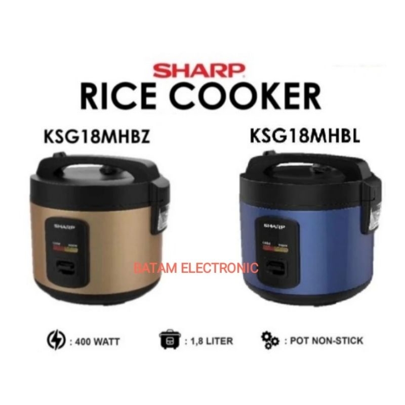 RICE COOKER SHARP KS-G18MH-BL/BZ/magic com/ KS-G18/Penanak Nasi [ BATAM ]