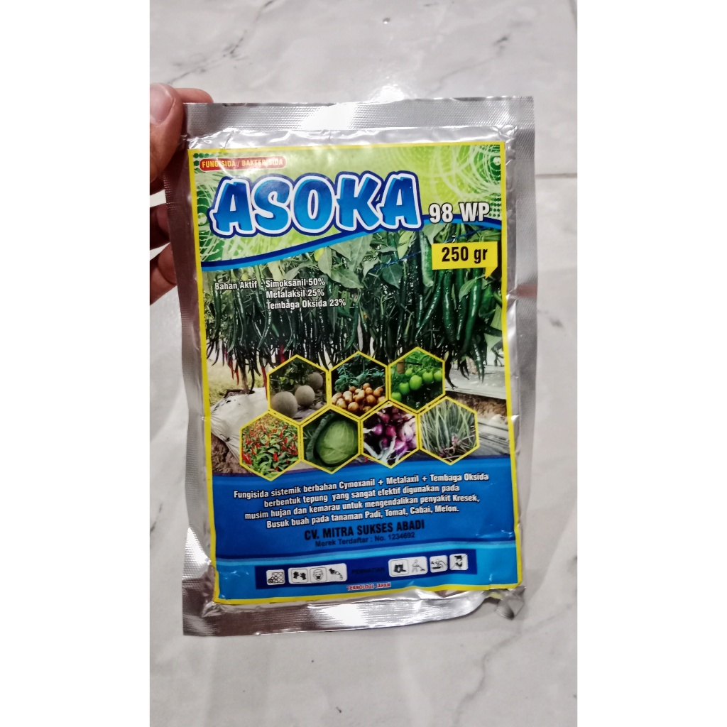 Fungisida / Bakterisida Asoka 98 WP Kemasan 250 Gr
