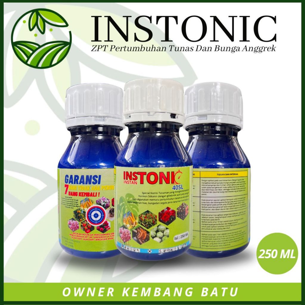 Vitamin Anti Stress ZPT Anggrek INSTONIC 250ml Pupuk Tanaman Bunga Anggrek
