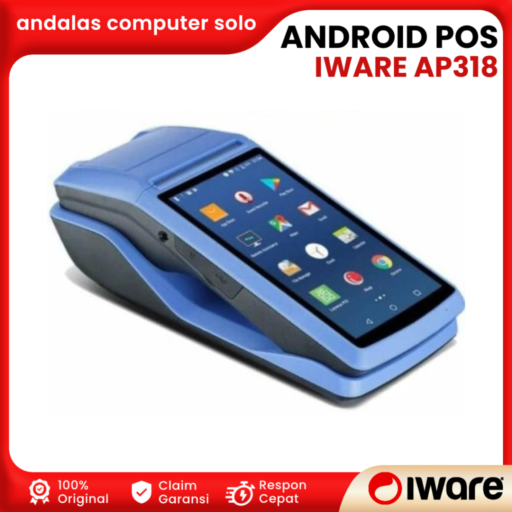 ANDROID POS KASIR THERMAL PRINTER 58MM SUPP MOKA GOBIZ WITH NFC IWARE AP318