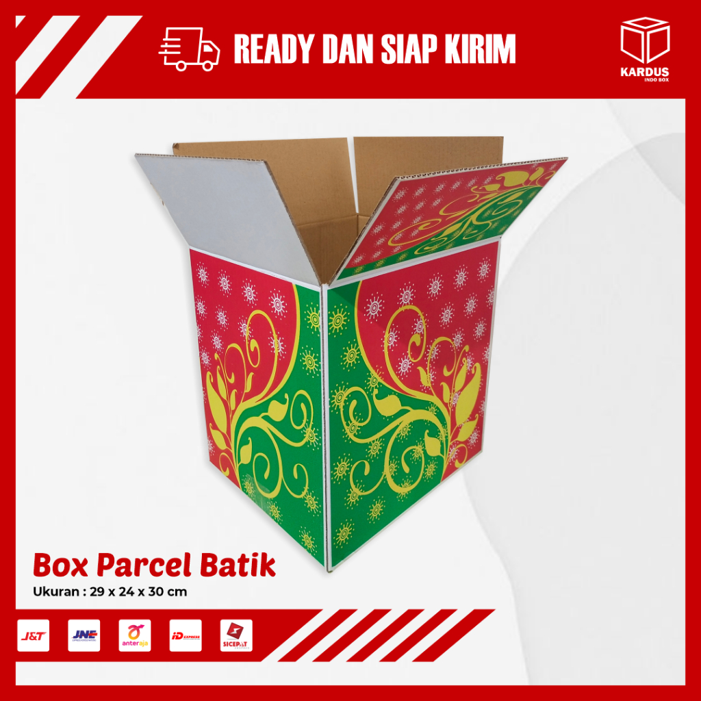 

KARDUS BOX PARCEL BATIK SIZE 29 X 24 X 30 CM - Batik Leni / Parcel Idul Fitri / EID Mubarak
